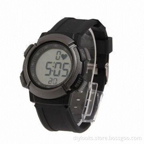 Heartbeat Rate Monitor Watch with Adjustable Chest Transmitter Band
